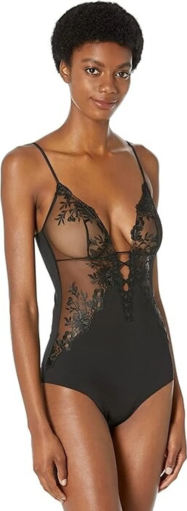 La Perla Zephyr Bodysuit (Black) Women's Lingerie