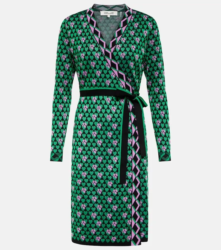 Printed wrap dress