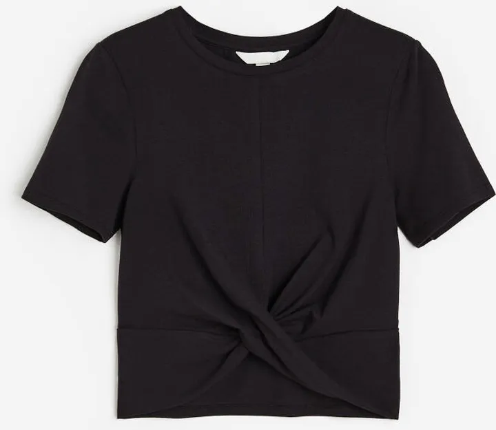 Wrap-detail Jersey Top