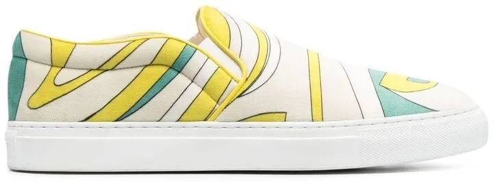 Nuages-Print slip-on sneakers