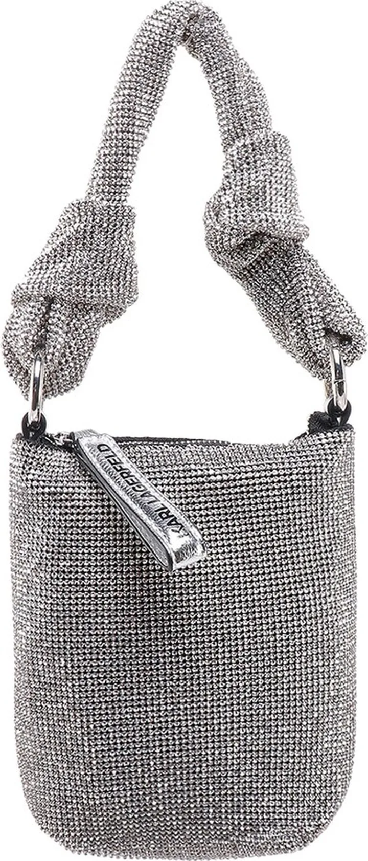 Handbag with all-over rhinestones