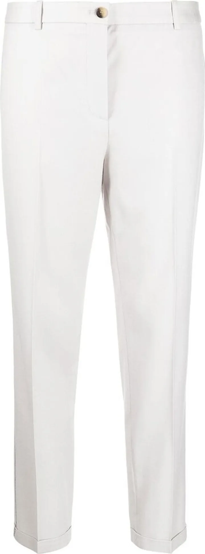 Pressed-Crease Cropped Tailored Trousers