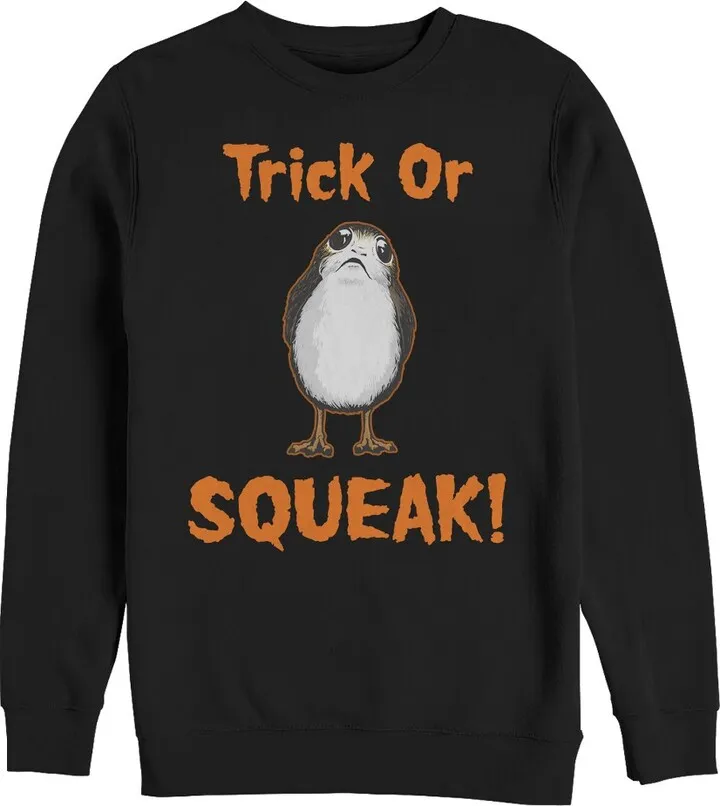 Men's Star Wars The Last Jedi Halloween Porg Squeak Sweatshirt - Black - Small