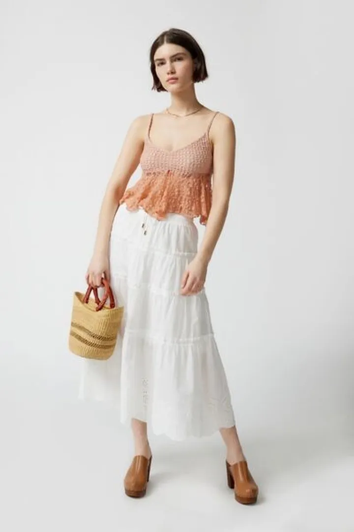 UO Mimi Textured Babydoll Cami