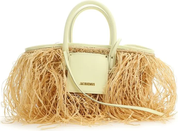 Jacquemus Le Panier Soli Fringe Raffia Basket Bag