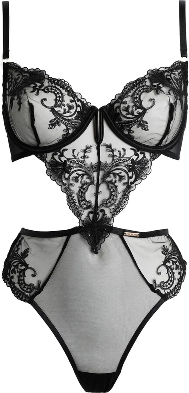 Marseille Wired Body Lingerie Bodysuit Black
