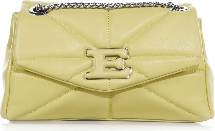 Yellow Shoulder Bag With Chain