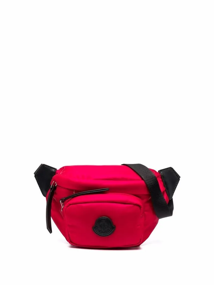 Logo-Patch Zip-Up Belt Bag
