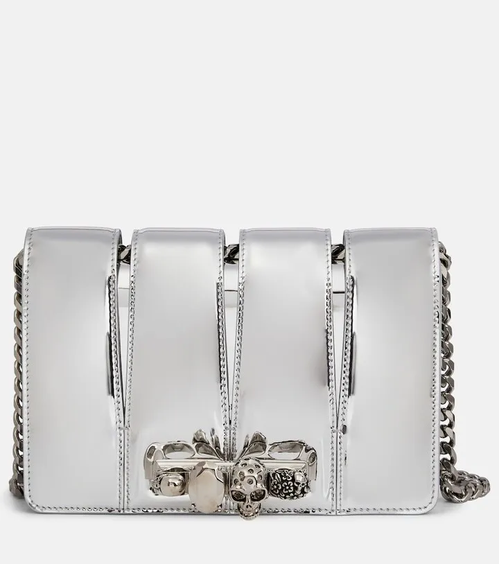 Metallic shoulder bag
