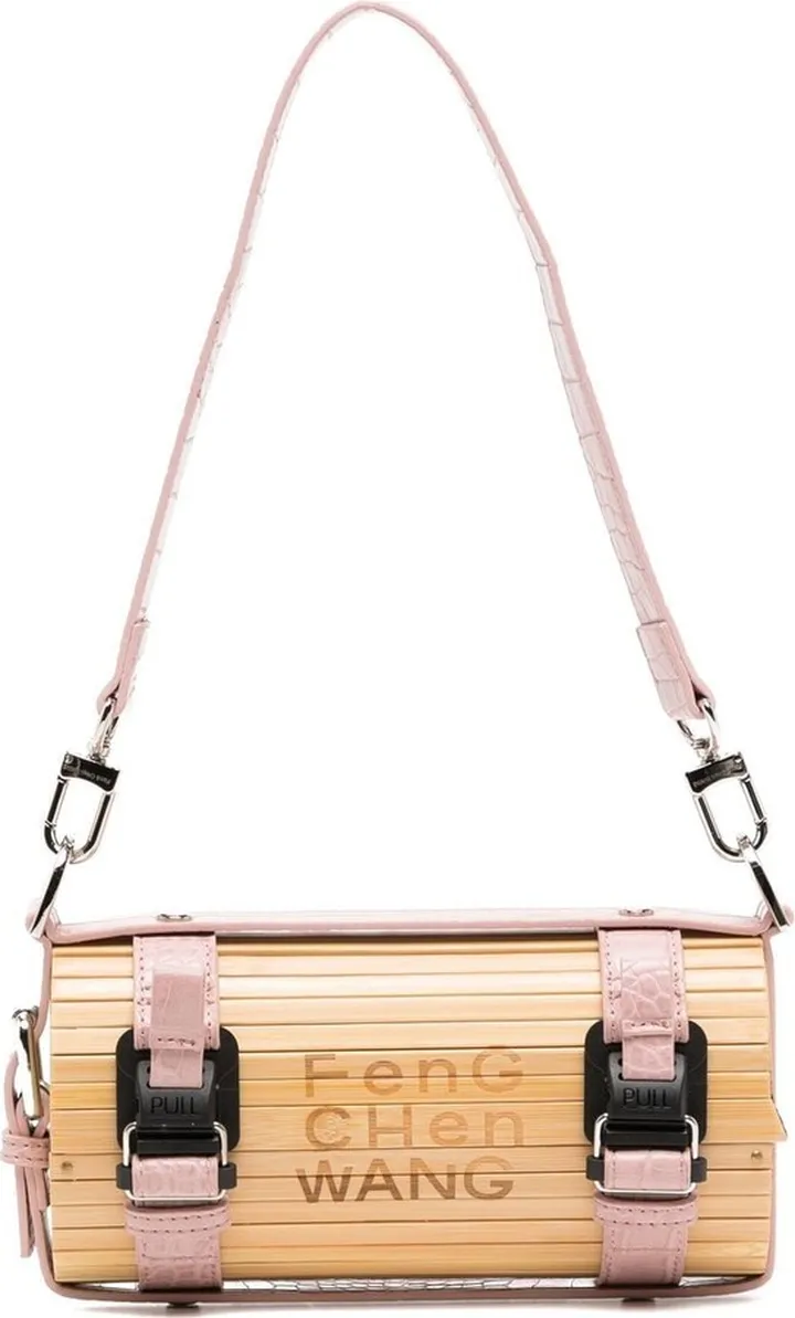 Logo-Print Bamboo Shoulder Bag