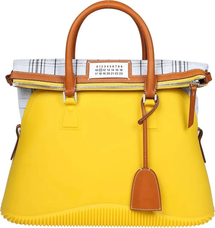 Maison Margiela 5C Check Pattern Detailed Tote Bag