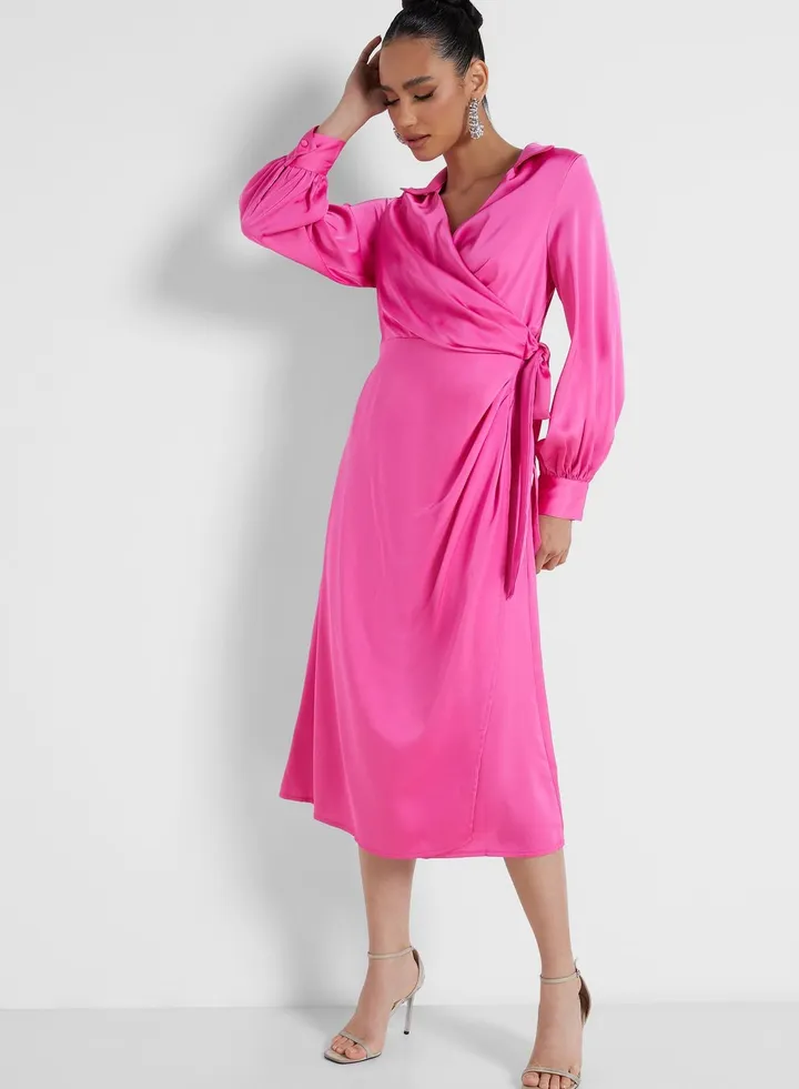 Wrap Belted Dress