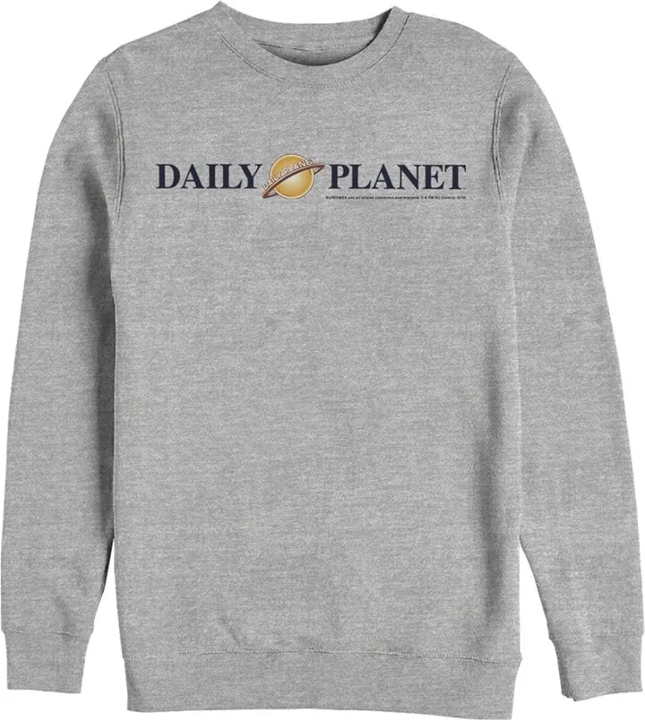 Men's Superman Daily Planet Logo Sweatshirt - Athletic Heather - X Large