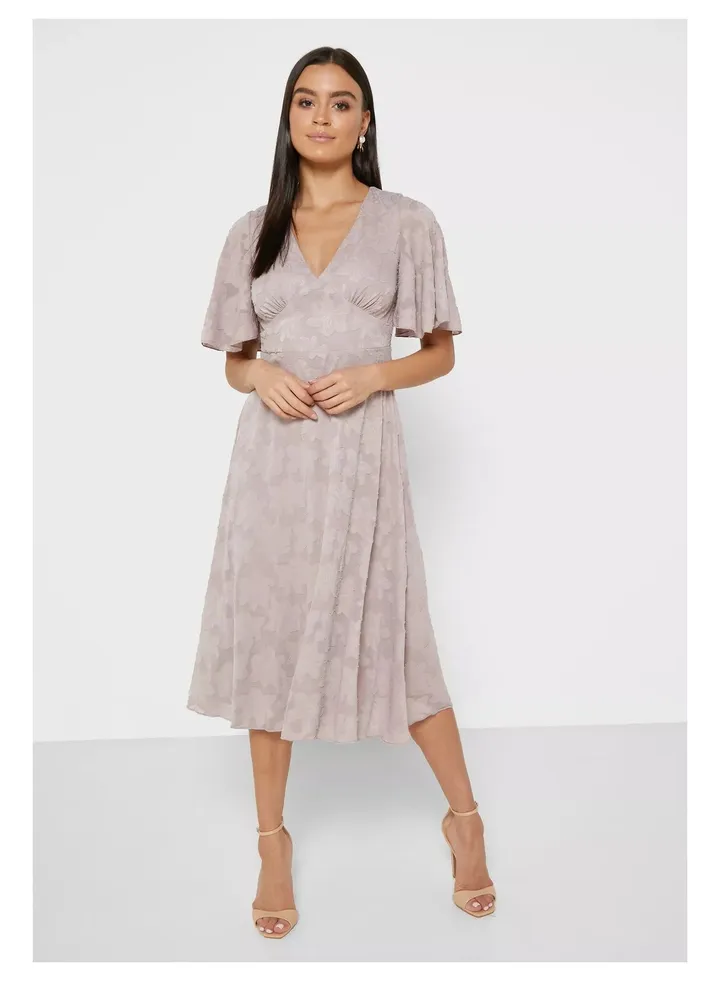 Little Mistress Mink Midi Tea Dress