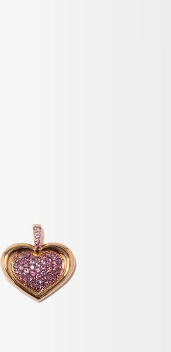 Catena Heart Sapphire & 18kt Gold Charm