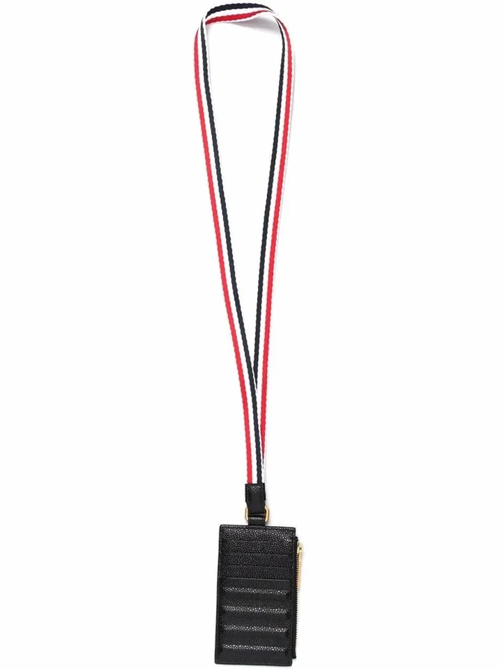 4-Bar debossed lanyard cardholder