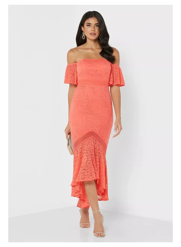 Little Mistress Hot Coral Dress