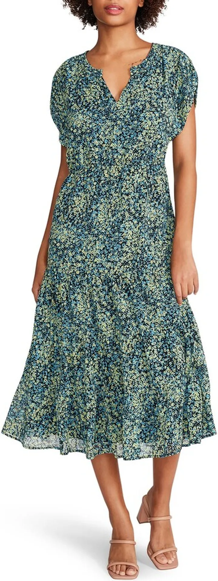 Leigh Ditsy Floral Chiffon Midi Dress