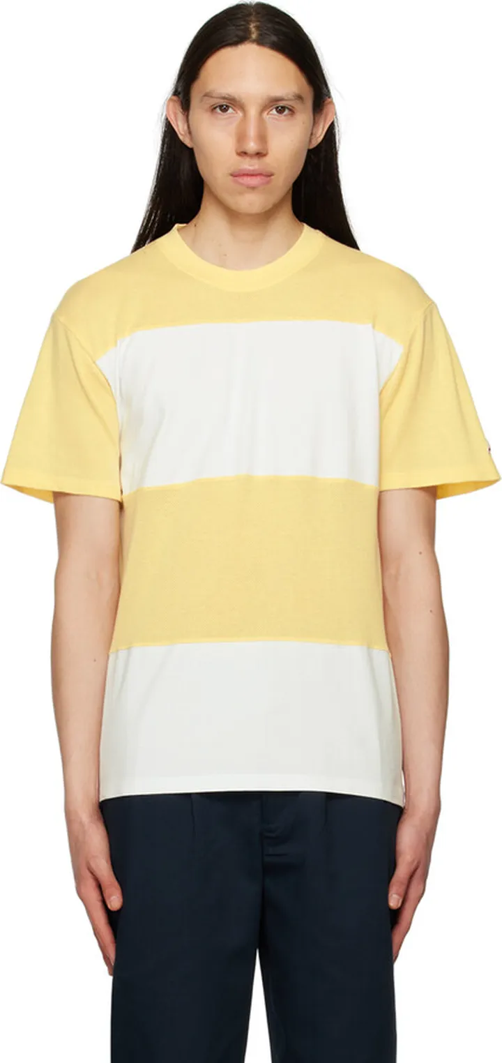 Noah Yellow & White Stripe T-Shirt