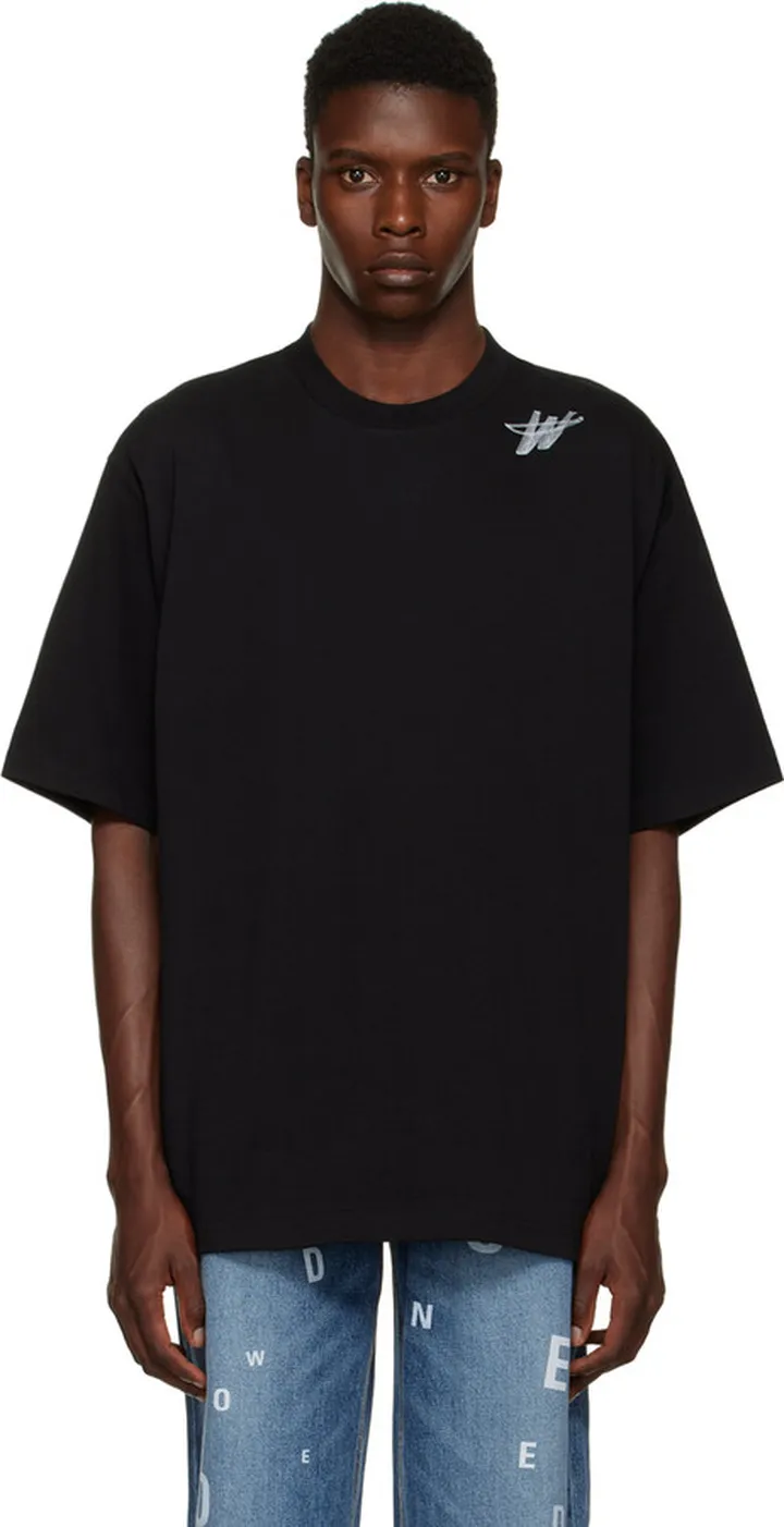 We11done Black Printed T-Shirt