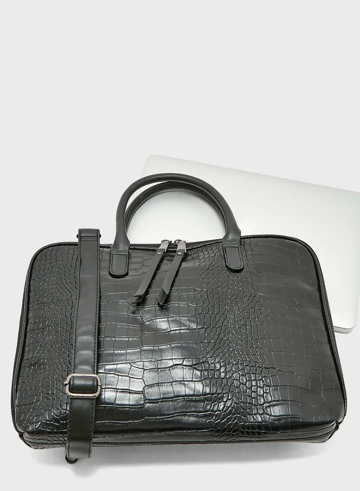 13" Laptop Croc Effect Bag