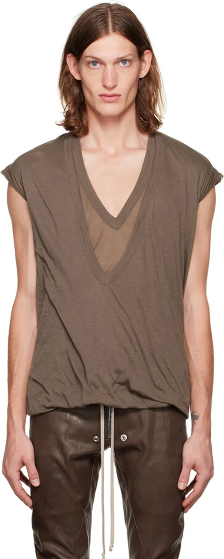 Rick Owens Gray Double Dylan T-Shirt