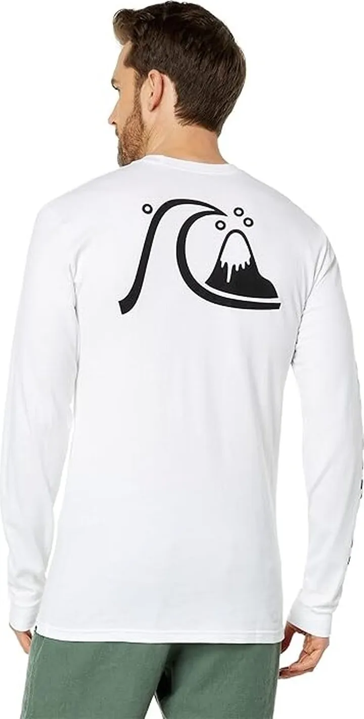 Quiksilver The Original Long Sleeve Tee (White) Men's Clothing