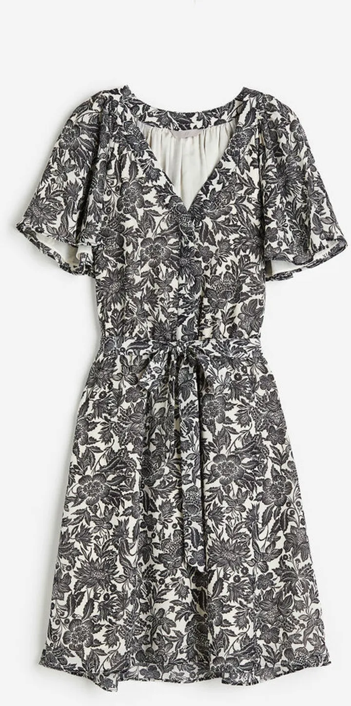 V-neck Chiffon Dress
