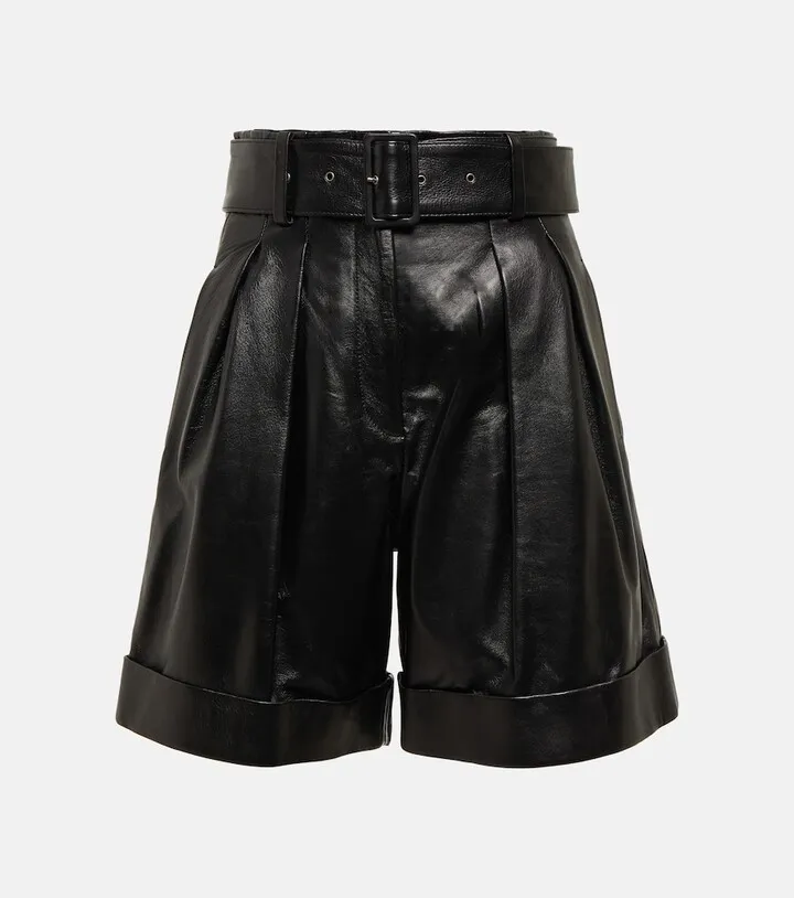 Leather shorts