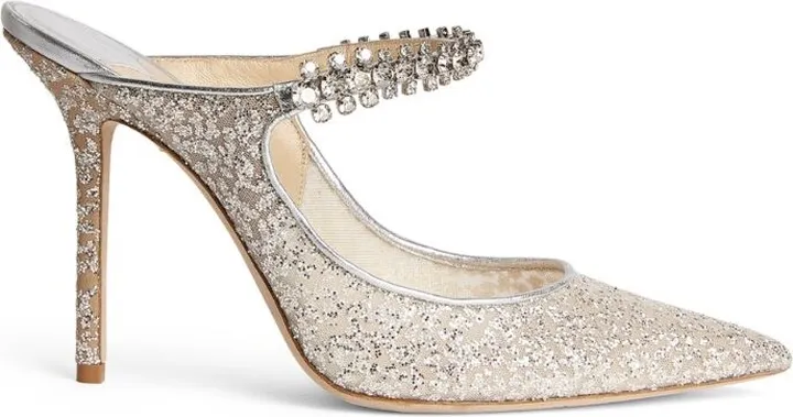 Jimmy Choo Bing 100 Glitter Mules