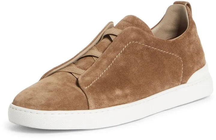 Triple Stitch Suede Slip-On Sneaker