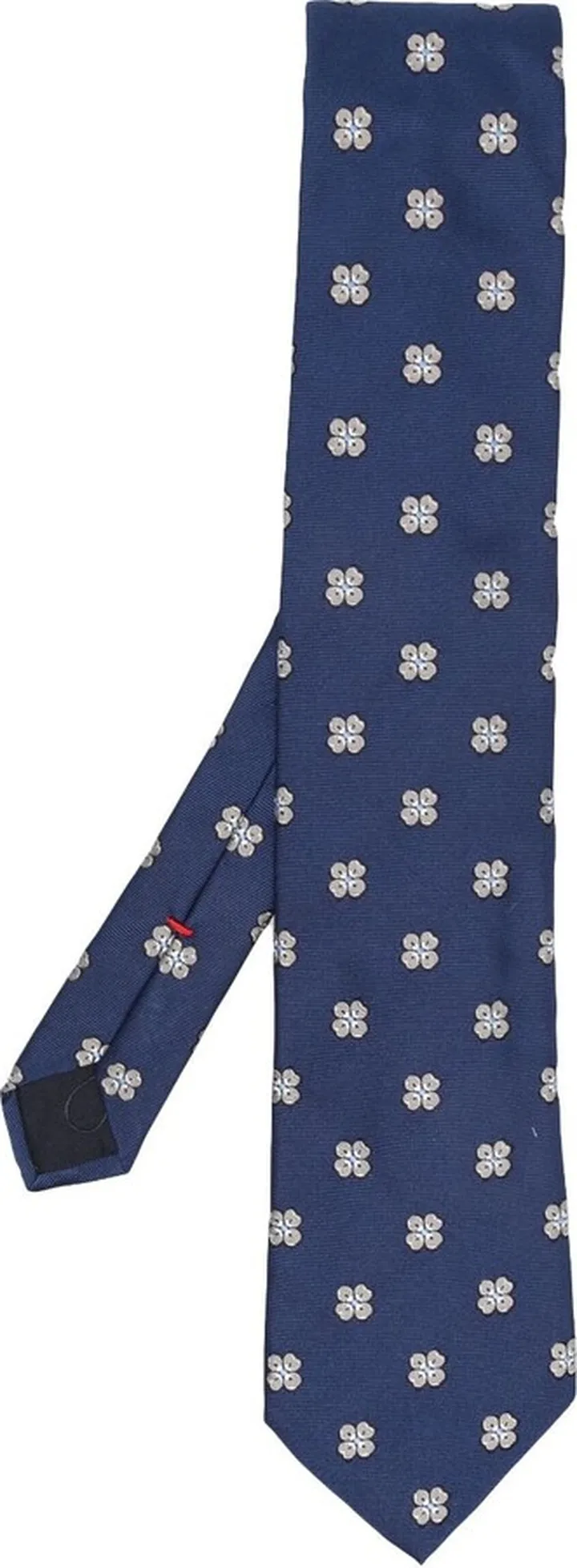 Floral-Embroidery Silk Tie