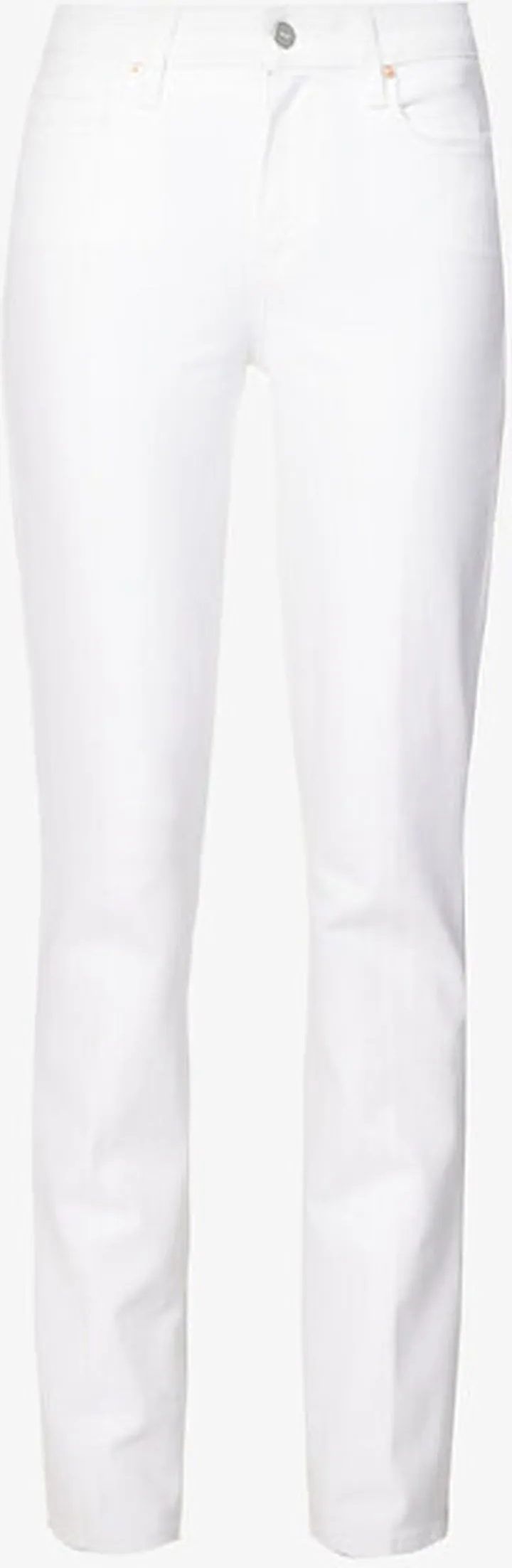 Womens Crisp White Manhattan Boot Slim-fit High-rise Stretch-denim Jeans