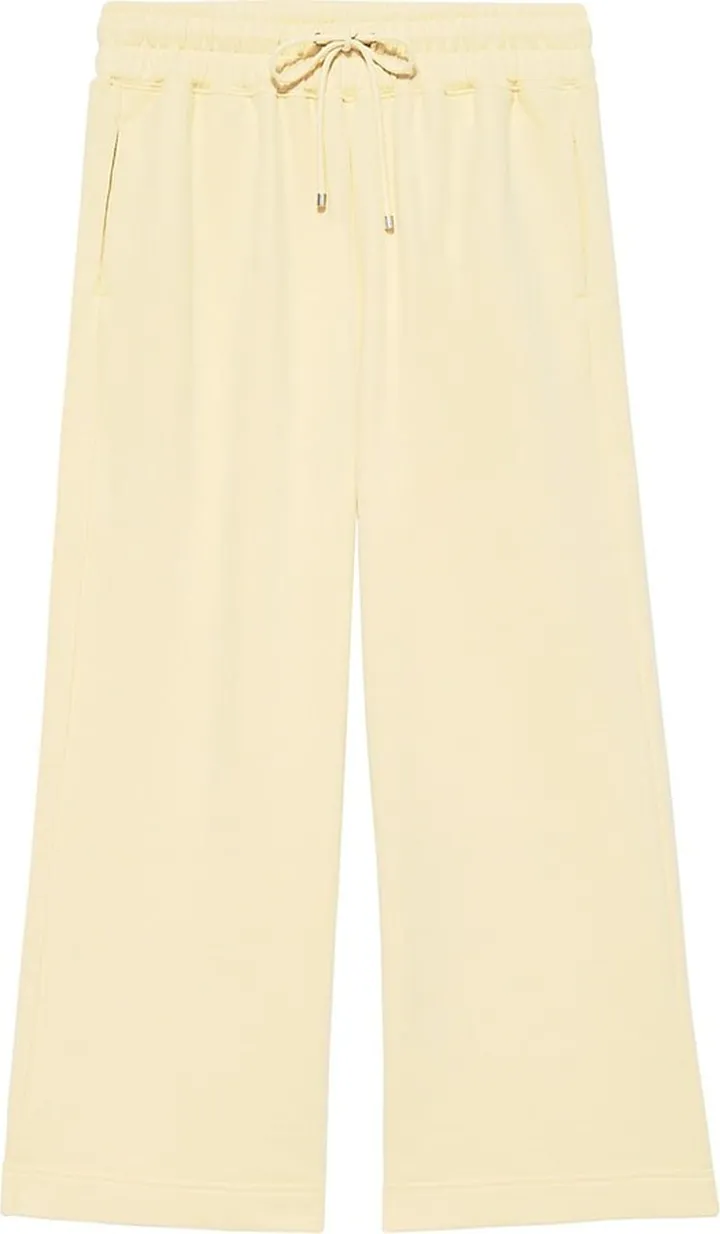 Cotton Wide-Leg Crop Sweatpants