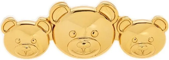 Moschino Teddy Bear Logo-Engraved Brooch