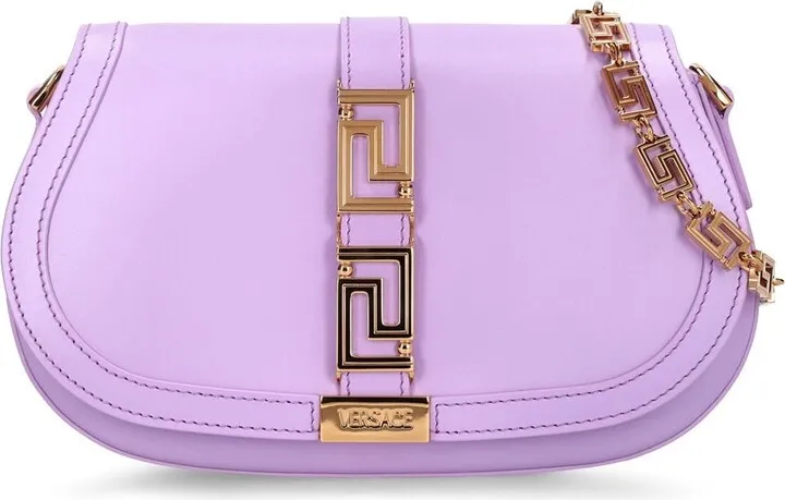 Small Greca Goddess leather shoulder bag