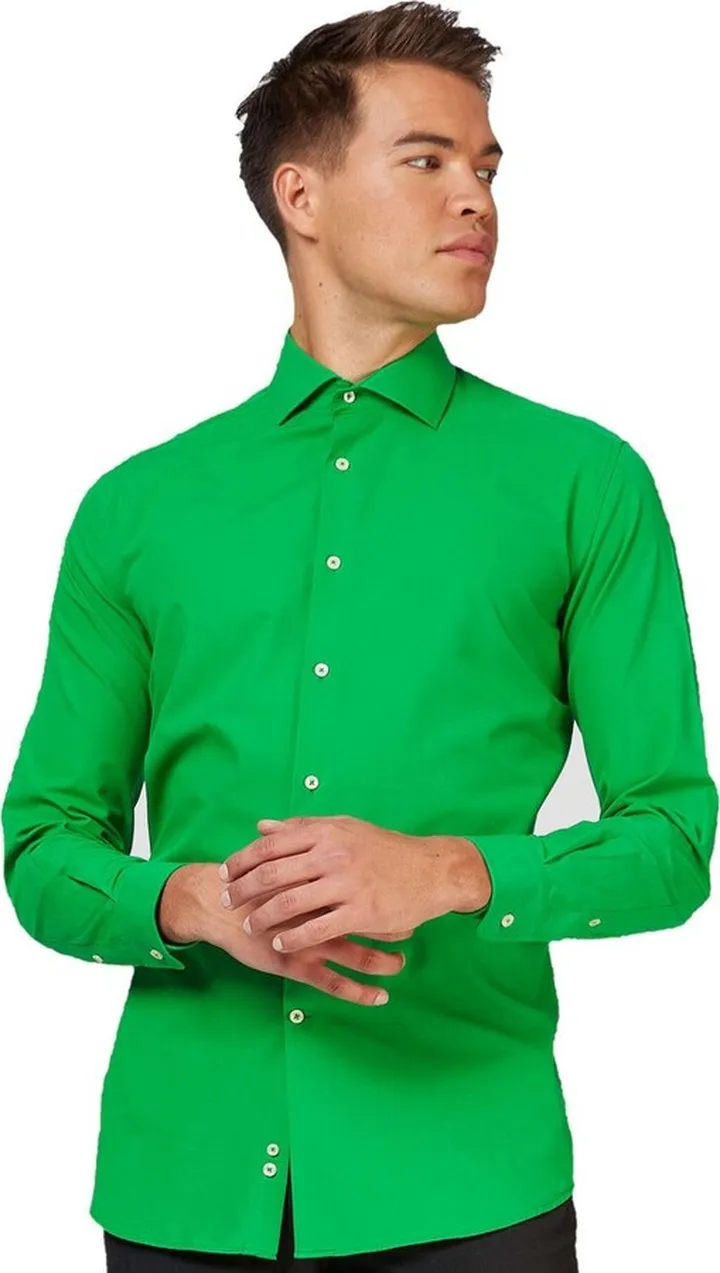 OppoSuits Men's Shirt - EverGreen - Size: XL