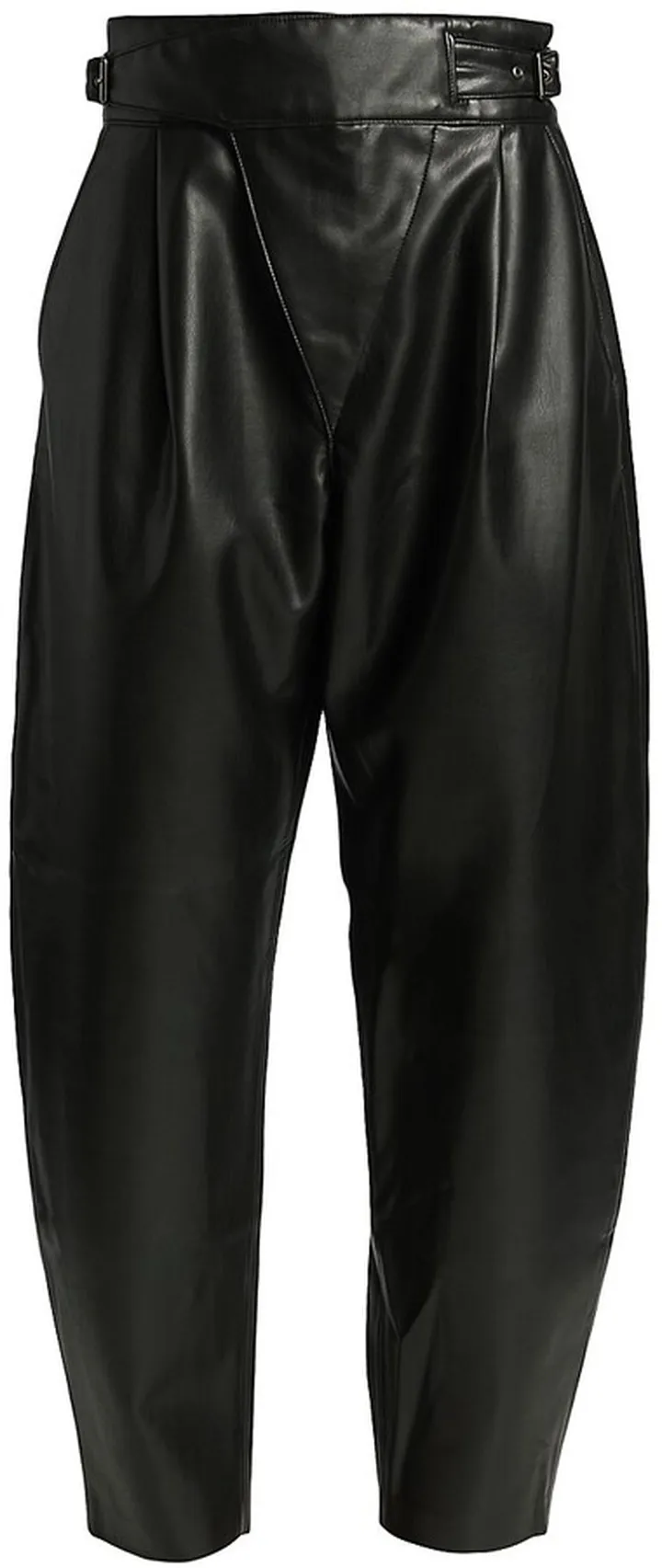 Vegan Leather High-Waist Pants