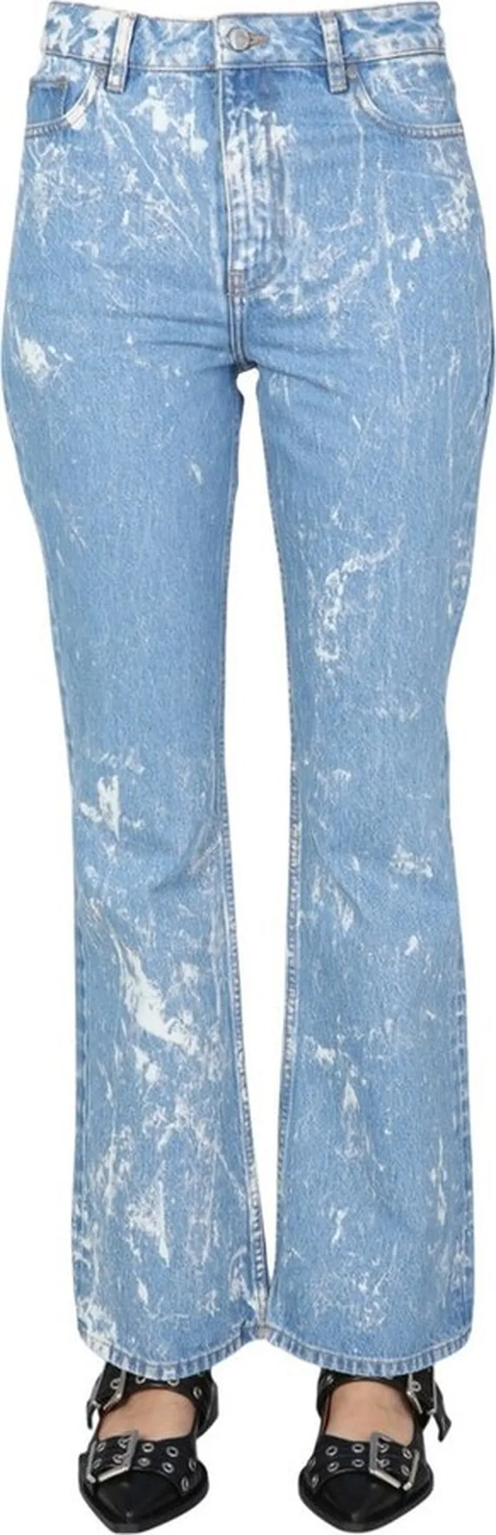 Ganni Acid Wash Effect Bootcut Jeans