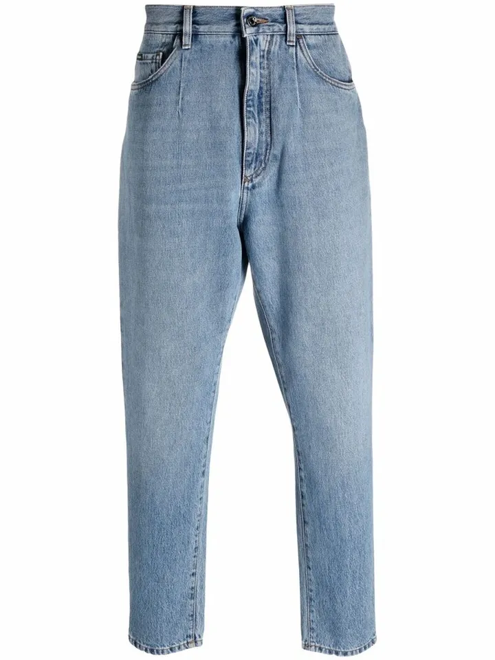 Tapered-Leg Jeans