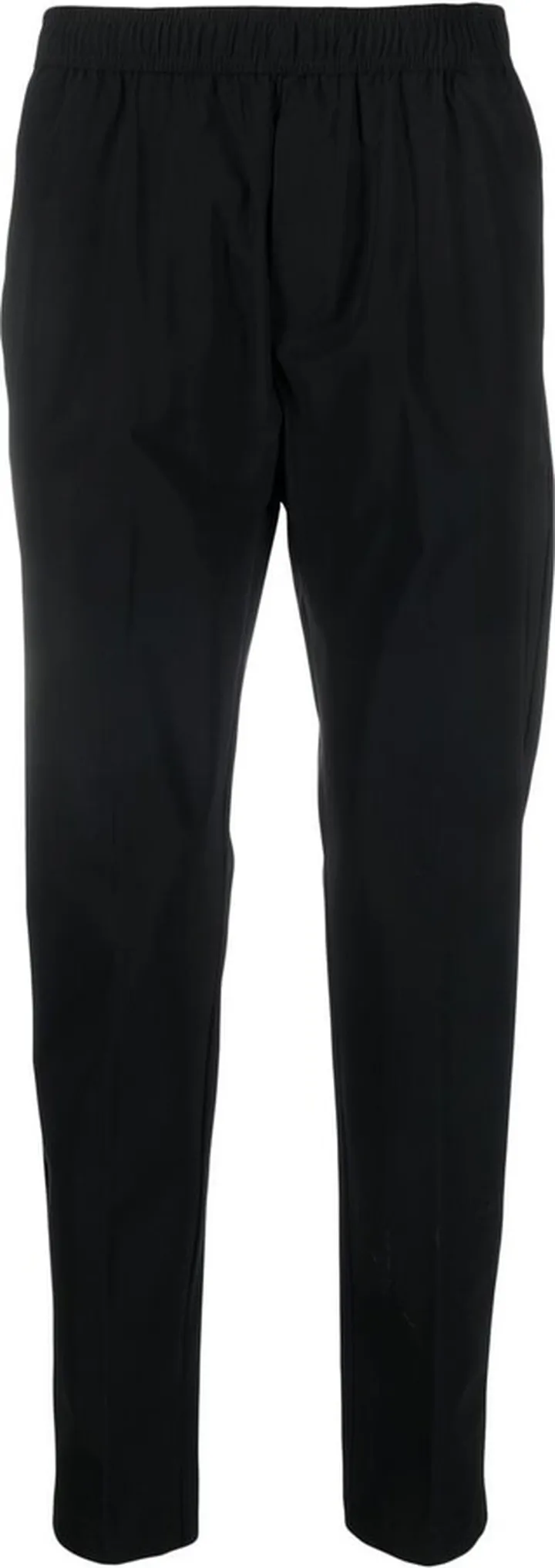 Elasticated-Waistband Tapered Trousers