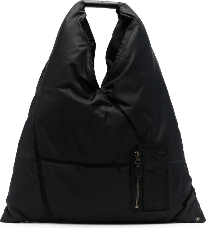 Black Japanese Padded Tote Bag