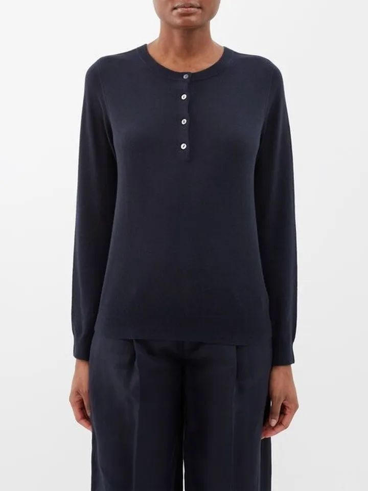 Barbados Cashmere Henley Top
