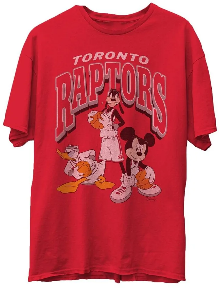 Men's Red Toronto Raptors Disney Mickey Squad T-shirt