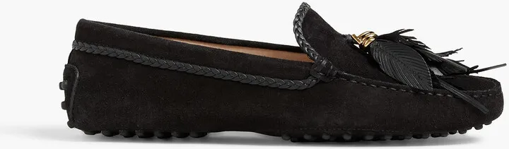 Gommino embellished suede loafers