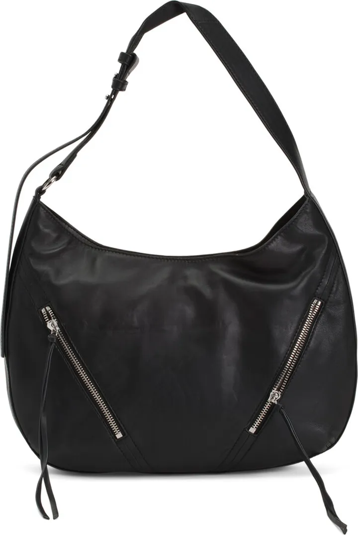 Nappa Leather Grady Zipper Pocket Hobo