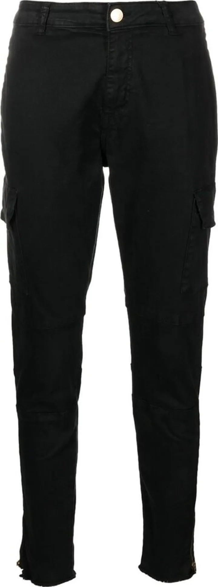 High-Rise Tapered Cargo Jeans