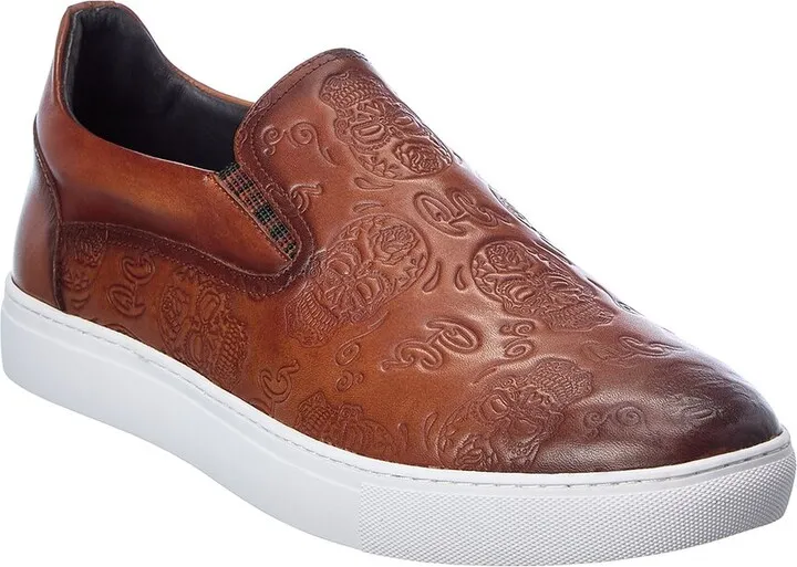 Robert Graham Orion Leather Slip-On Sneaker