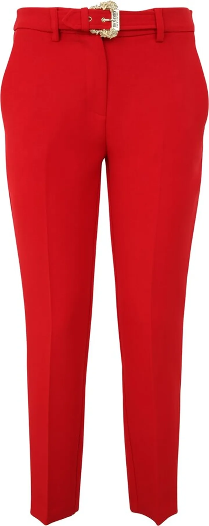 Straight Leg Trousers With Buckle
