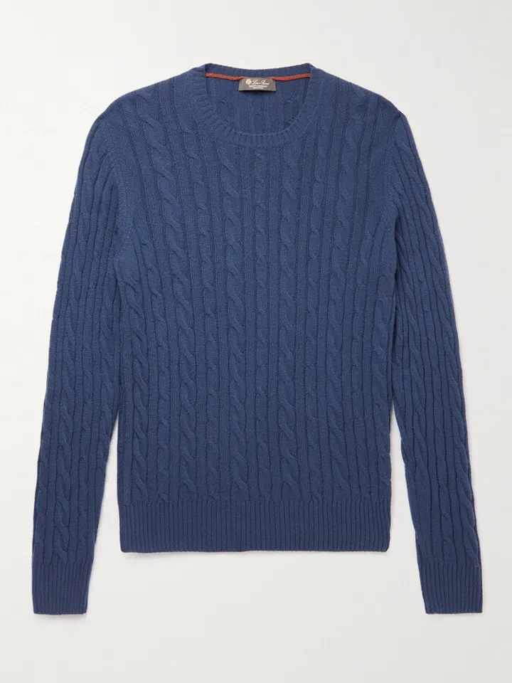 Cable-Knit Baby Cashmere Sweater